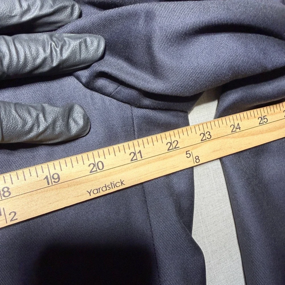 Canali Suit Men 44 - 37x33 Navy Blue Solid LS 2-Button Wool Italian Luxury